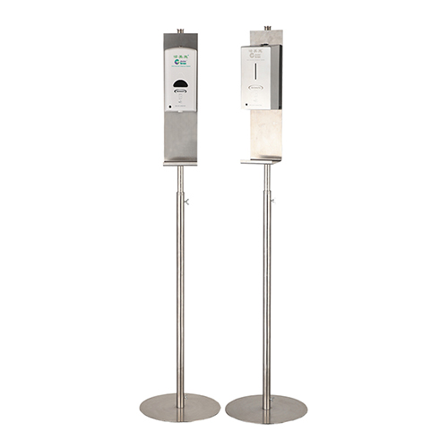 High Quality Stainless Steel Floor Stand to Show Sanitizer Dispenser